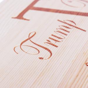 Printed Single Bottle Wooden Wine Box 34.5x17x9cm Size Matt Finish