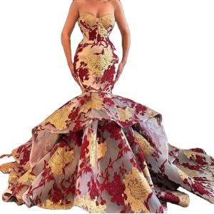 Wholesale 50/52&quot; Brocade Jacquard Fabric With Latest African Damask Design For Party Wedding Dress from china suppliers