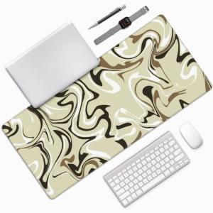 Wholesale Smooth Surface 900*400*3mm Abstract Strata Liquid Fluid Pattern Mouse Pad With Lock Edge from china suppliers