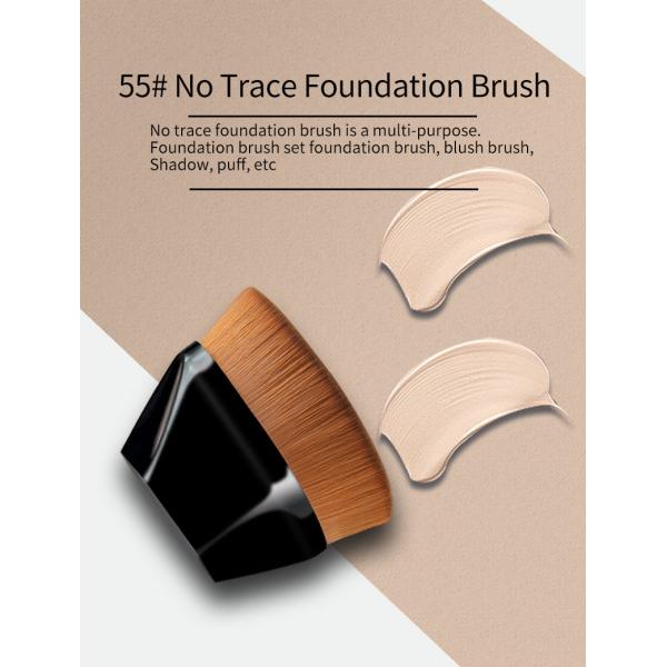 Vegan Single Soft Kabuki Brush For Liquid Foundation 10pcs