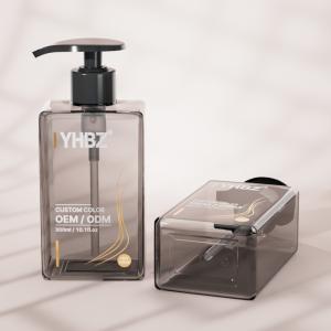 300ml Square PET Plastic Pump Bottle for Liquid Soap and Shampoo with Screw-on