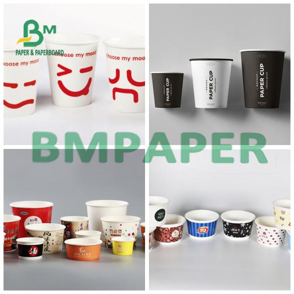 230g + 15g Single Side PE Coated Cup Paper With Virgin Wood Pulp 230g + 15g Single Side PE Coated Cup Paper With Virgin Wood Pulp Material