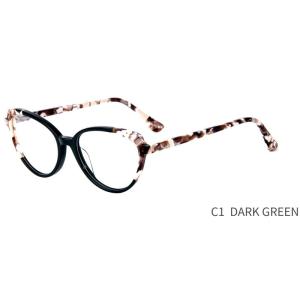 Retro Cat Eye Acetate Frame Glasses Optical Eyeglasses 52-16-140