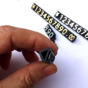 Three-Dimensional Convex Digital Plastic Jewelry Tags Display Stand for