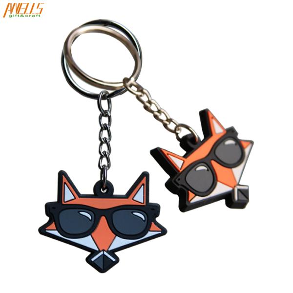 Unbreakable PMS Flexible Soft PVC Key ring Waterproof With Pendant