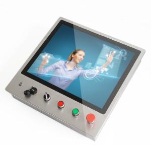 Industrial Resistive Capacitive HMI Touch Panel PC Button Integrated