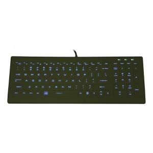 Washable Medical Industrial Silicone Backlit Keyboard With Low-profile Keys