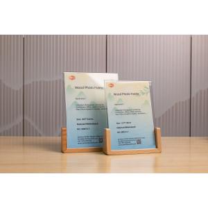 Solid Color Beech Photo Frame Desk U Shaped A5 Acrylic Photo Frame with Wood