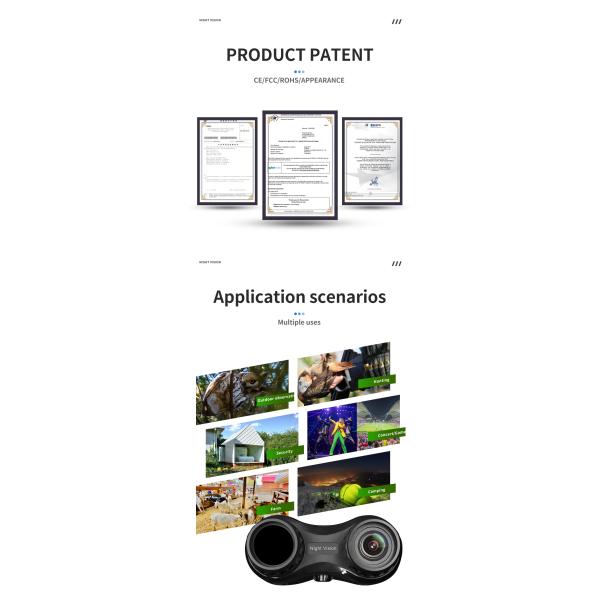 1080P Full HD Infrared Night Vision Goggles 1480ft Viewing Range 8x True IR Illuminator