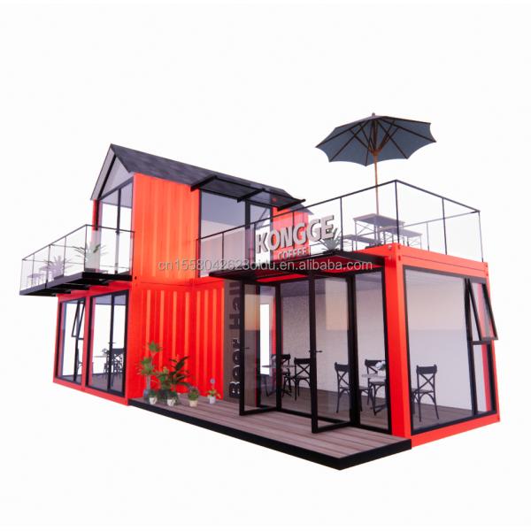Bathroom Steel Structure Container Villa House for 4 bedrooms and 1 garage in 20FT Modern Style