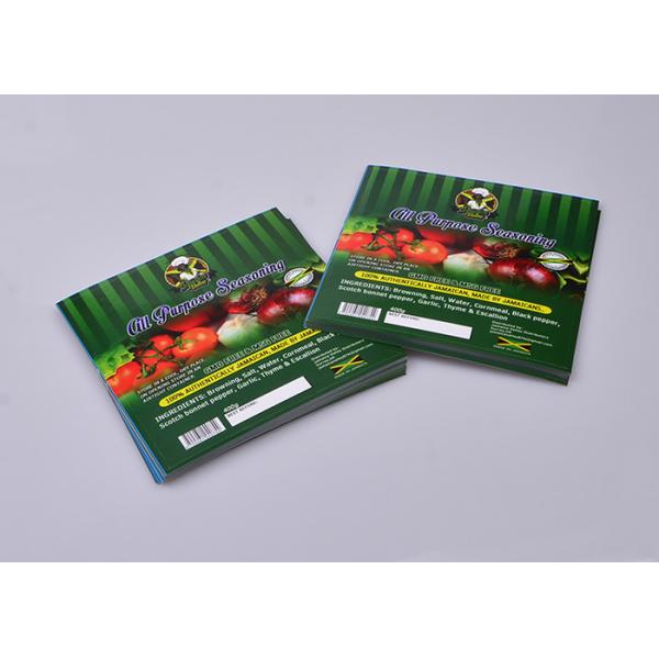 Personalized permanent self adheisve paper seasoning food container packaging