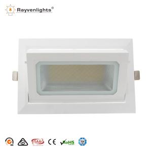 100 lumen IP40 45 Watt Dimmable Retrofit LED Recessed Rectangular Downlight