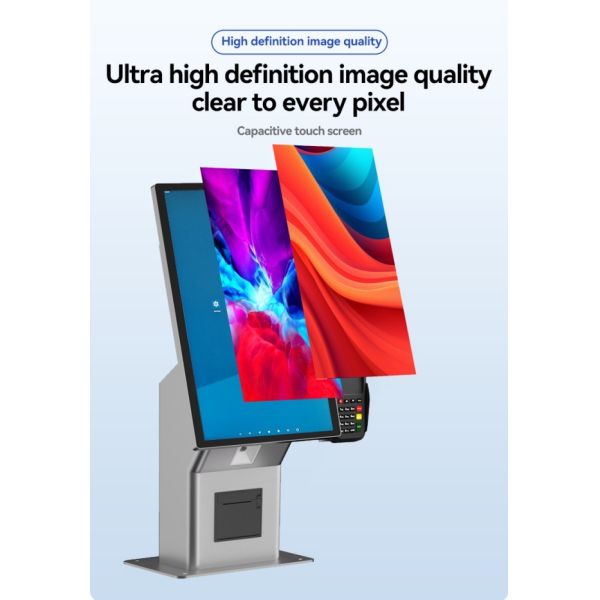 21.5 Inch Android Mcdonalds Kiosk Ordering Machine Self Ordering Kiosk With Kiosk Pos System
