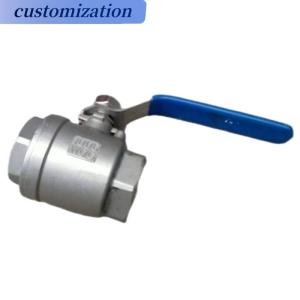 Handle Stainless Steel 2PC Ball Valve with Customized Threaded Connections