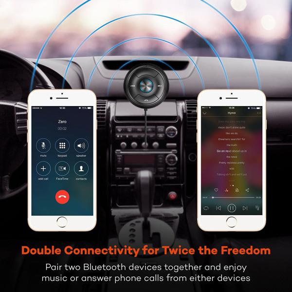 Bluetooth Car Speakerphone Kits,Hands-Free Motion AUTO-ON Car Kit Stereo Music