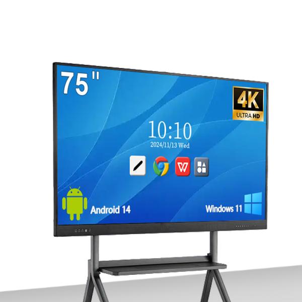 Touch Interactive Flat Panel 4K LCD Digital Interactive Touch Panel For Schools