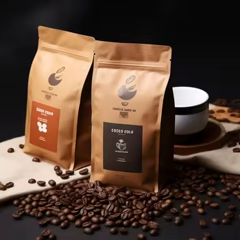 Custom Bolsas De Cafe Logo Printed Resealable Plastic Coffee Packaging Stand Flat Bottom Coffee Pouch Bags with Valve
