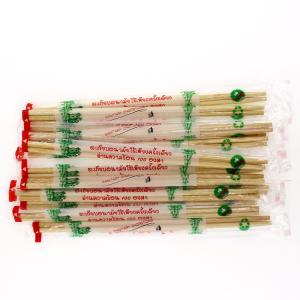 China OPP Wrapped Disposable Natural Round Bamboo Chopsticks on sale