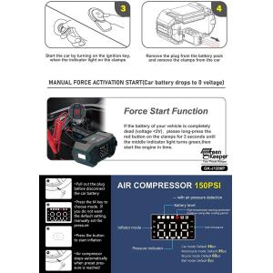 Multi-Function Car Booster Power Bank Jump Starter with Air Compressor and USB