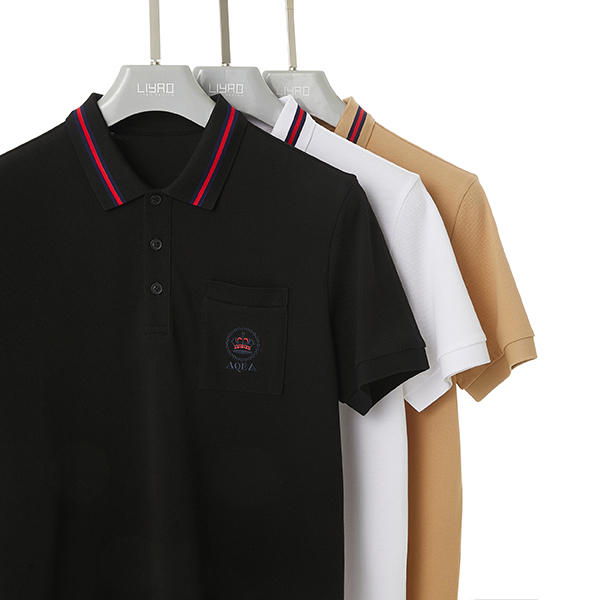 Summer Feel Good Polo T Shirts with Embroidery Logo and Turndown Collar 2024 Newest