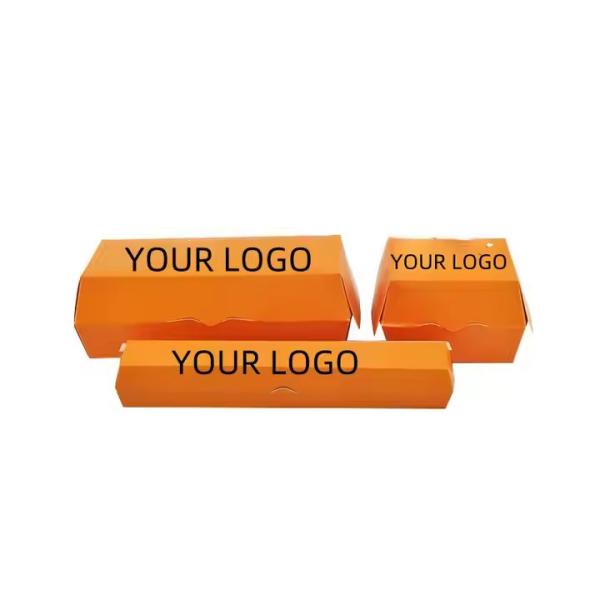 Recyclable Custom Burger Boxes Logo-Printed Eco-Friendly Takeout Containers for