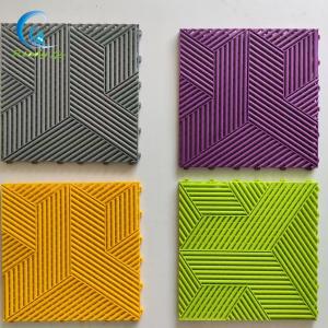 Wholesale 1.2 Lbs Per Tile Interlocking Garage Tile with 3D Cubic Pattern Waterproof from china suppliers