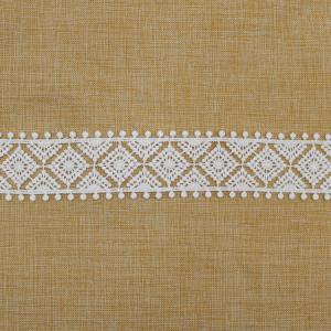 3.5cm Polyester White Embroidered Lace Trim For Garment