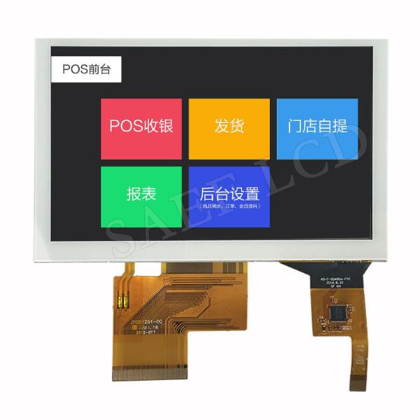 Quality 5 Inch PCAP TFT Display 800*480 RGB Interface With Capacitive Touch Panel for automation control screen for sale