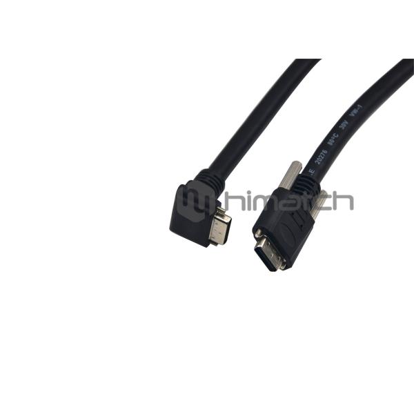 Quality 10m Up Angle SDR 26 Pin to SDR 26 Pin Camera Link Cable with Screws Locking For Machine Vision Applications for sale