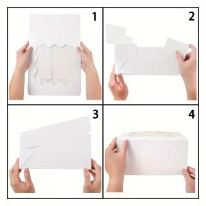 Greaseproof Paper Window Box for Bread Packaging Food Grade Mailer Box and Liner