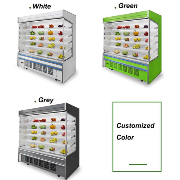 Quality Fan Cooling Curtain R134 Fruit Multideck Open Chiller for sale