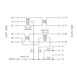 RJLB-001TC1 | LPJ4068EENL RJ45 Modular Jack 10/100base Transmission