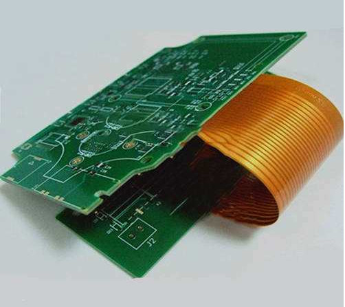 6 Layer Rigid Flex PCB FR4 And PI Materail 4mil Line Width Black And Yellow