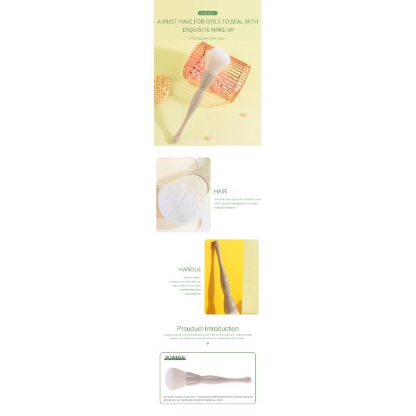 Large Powder Makeup Brush Cosmetic Set With Plastic Handle
