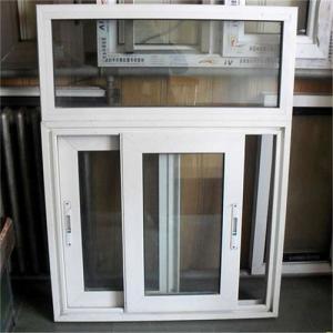 Double Glass Sliding Three Track UPVC Windows And Door 62 80 88 109 Type
