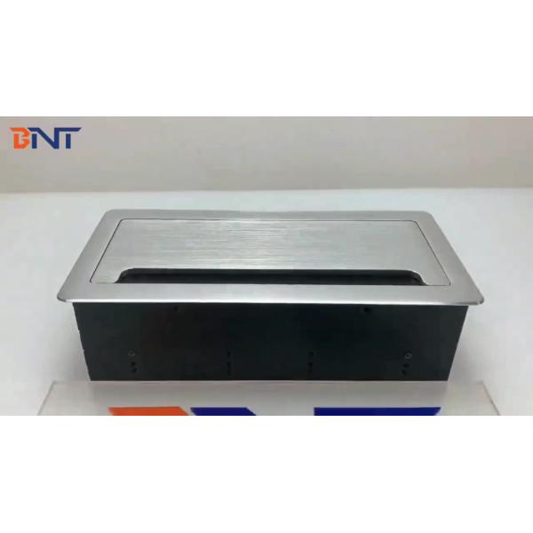 BNT customized design hidden cable design desktop flip socket with RJ45/VGA/USB