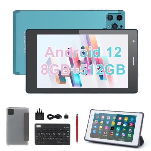 Quality C idea 7 Inch Android Smart Tablets 8+512GB Quad Core WiFi Tablet HD Touch Screen CM513(Blue) for sale