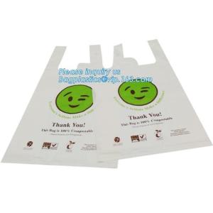 Compostable Disposable Biodegradable Plastic Custom Printed Flat Garbage Bag,
