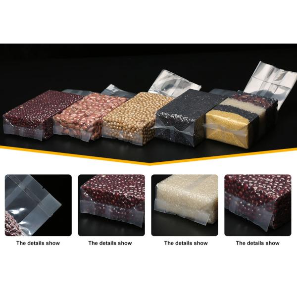 120mic PET/NY/PE Plastic Vacuum Seal Storage Bags For Rice ASP