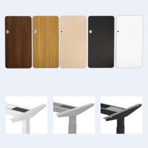 Custom Brown White Office Furniture Manual Height Adjustable Table with Hand