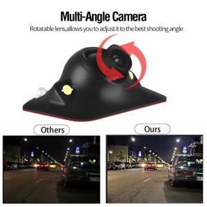 Parking Front Back Side Mirror Rear View Backup Camera with UFO Waterproof LED