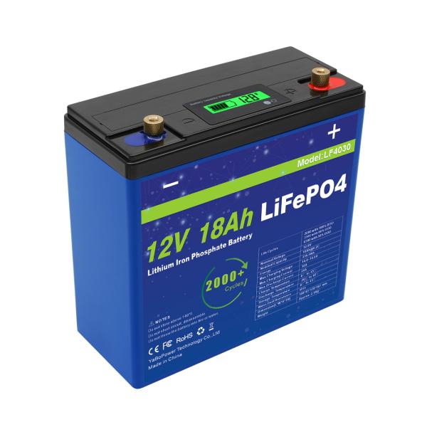 Lightweight 12V 18Ah Lifepo4 Battery Big Capacity Long Cycle Life 3 Years Warranty