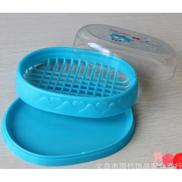 Quality Plastic soap dish and box double layer with clear cover for sale