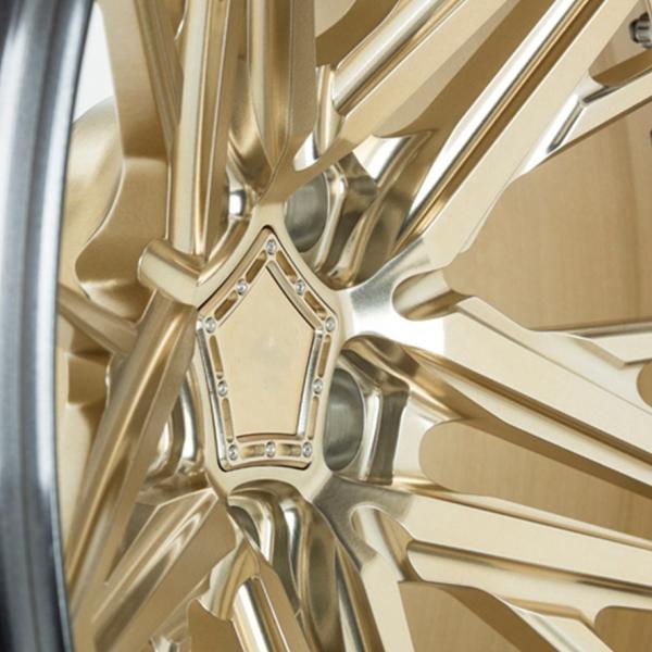 Customized 2 piece super deep dish concave brushed bronze polished wheel rim for sale