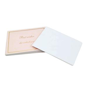Blank Happy Birthday Greeting Card with Custom Print Design and Gold Foil Thank