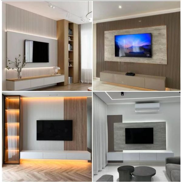 Waterproof Fireproof SPC Wall Panel B1 1.22M Interlocking Pvc Wall Panels