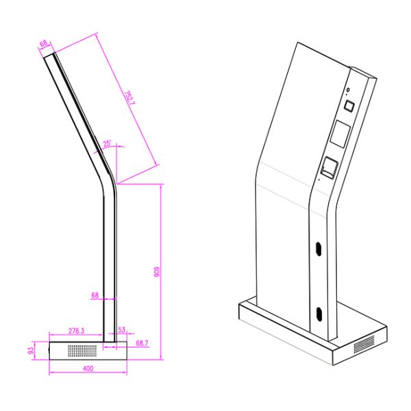 30 Inch Smart Interactive Self-Illuminating OLED Transparent Display Unit HDR 600cd Brightness Sunlight Readable 4K Resolution Adobe RGB 90% Display