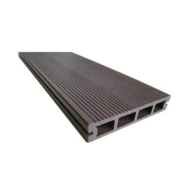 148x30mm Black WPC Hollow Decking , Eco-Friendly Wood Plastic Composite