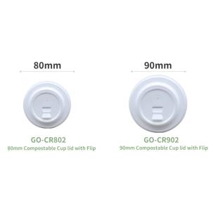 100% Compostable Biodegradable Disposable Sugarcane Bagasse 80mm 90mm Water