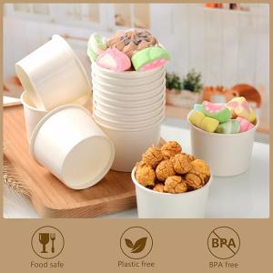 4oz-32oz Ice Cream Paper Cup Microwave Safe Leakproof With Customized Size